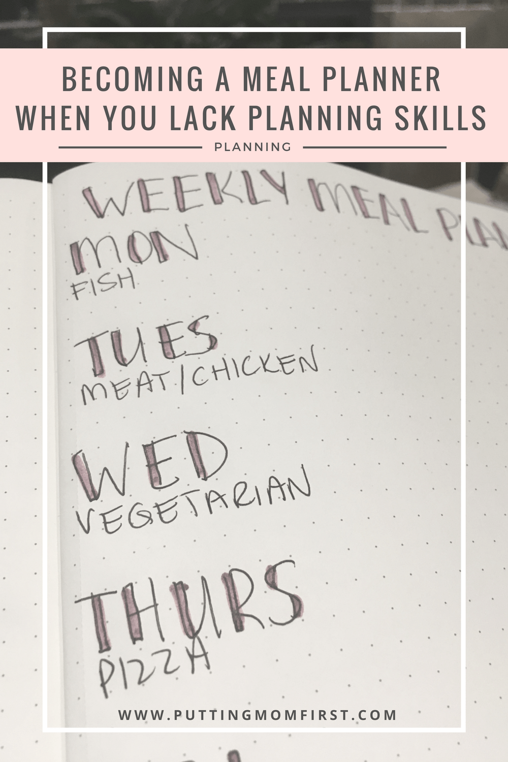 Becoming a meal planner when you lack planning skills